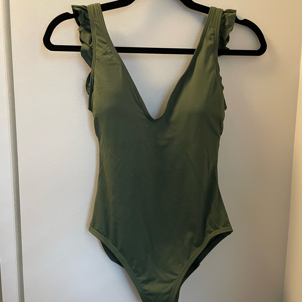 NWT Gap Olive Green One Piece Swimsuit